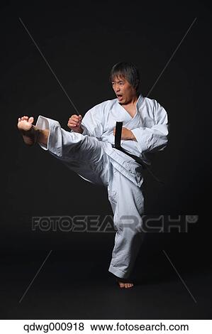 Japanese karate master training View Large Photo Image Stock Photo - Japanese karate master training. Fotosearch