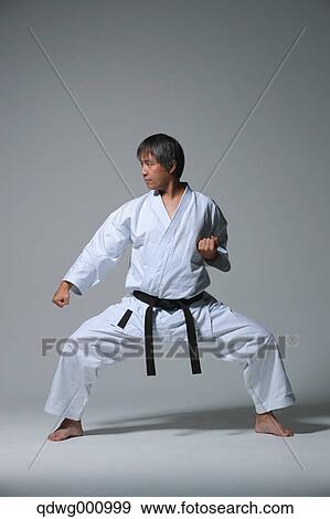 Japanese karate master training View Large Photo Image Stock Photo - Japanese karate master training. Fotosearch