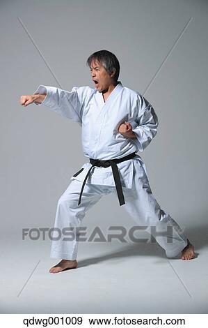 Japanese karate master training View Large Photo Image Stock Photo - Japanese karate master training. Fotosearch