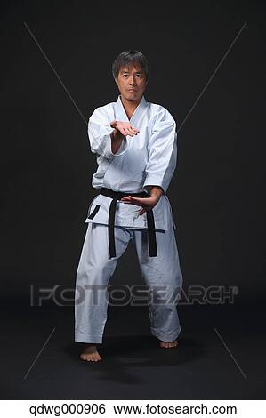 Japanese karate master training View Large Photo Image Stock Photograph - Japanese karate master training. Fotosearch