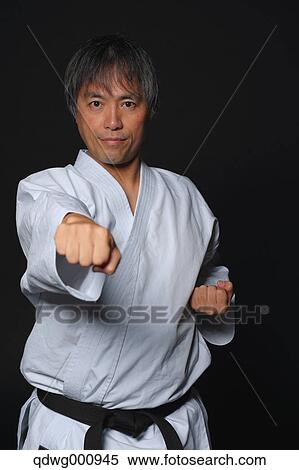 Japanese karate master training View Large Photo Image Stock Photography - Japanese karate master training. Fotosearch