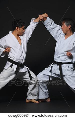 Japanese karate masters fighting View Large Photo Image Picture - Japanese karate masters fighting. Fotosearch