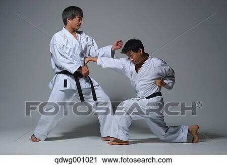 Japanese karate masters fighting View Large Photo Image Stock Image - Japanese karate masters fighting. Fotosearch