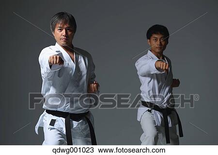 Japanese karate masters fighting View Large Photo Image Stock Image - Japanese karate masters fighting. Fotosearch
