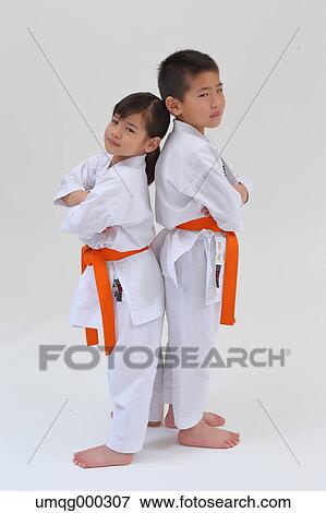 Japanese kids in karate uniform on white background View Large Photo Image Stock Photo - Japanese kids in karate uniform on white background. Fotosearch