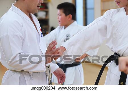 Picture - Japanese kids karate class. Fotosearch