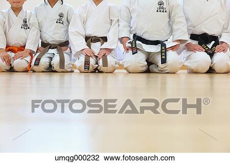 Japanese kids karate class View Large Photo Image Stock Image - Japanese kids karate class. Fotosearch