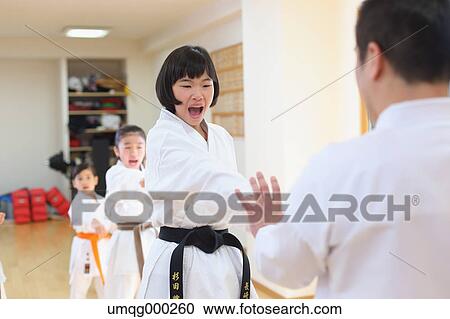 Japanese kids karate class View Large Photo Image Stock Image - Japanese kids karate class. Fotosearch