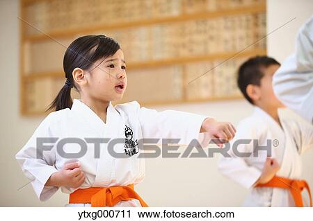 Japanese kids karate class View Large Photo Image Stock Image - Japanese kids karate class. Fotosearch
