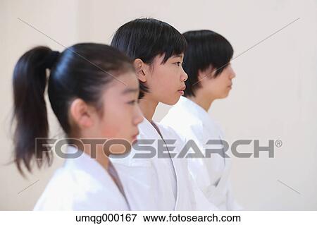 Stock Photo - Japanese kids karate class. Fotosearch