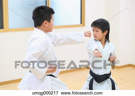 Japanese kids karate class View Large Photo Image Stock Photo - Japanese kids karate class. Fotosearch
