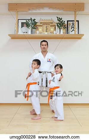 Japanese kids karate class View Large Photo Image Stock Photo - Japanese kids karate class. Fotosearch