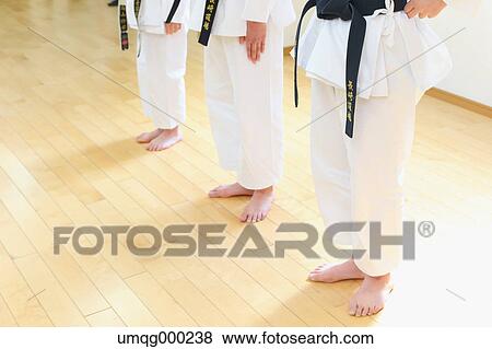 Stock Photo - Japanese kids karate class. Fotosearch