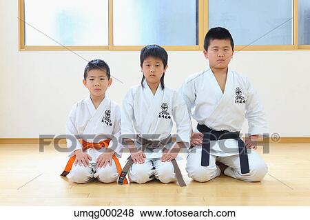 Japanese kids karate class View Large Photo Image Stock Photo - Japanese kids karate class. Fotosearch