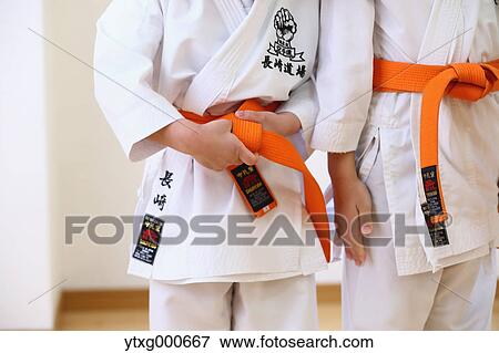 Japanese kids karate class View Large Photo Image Stock Photo - Japanese kids karate class. Fotosearch