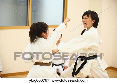 Japanese kids karate class View Large Photo Image Stock Photo - Japanese kids karate class. Fotosearch