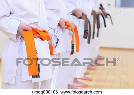 Stock Photography - Japanese kids karate class. Fotosearch