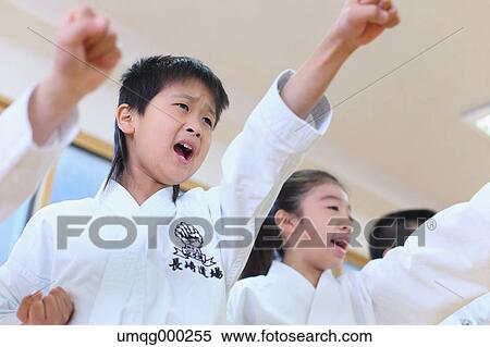 Japanese kids karate class View Large Photo Image Stock Photography - Japanese kids karate class. Fotosearch