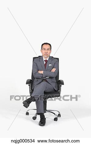 Japanese senior businessman on white background View Large Photo Image Picture - Japanese senior businessman on white background. Fotosearch