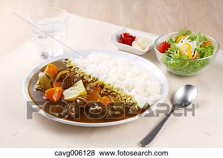 Stock Photo - Japanese style curry and rice. Fotosearch