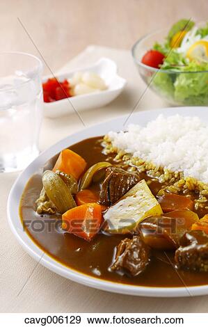 Stock Photo - Japanese style curry and rice. Fotosearch