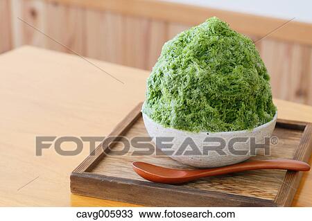 Stock Image - Japanese style shaved ice. Fotosearch