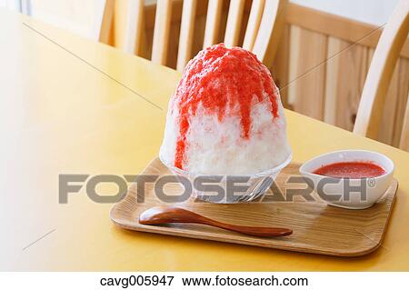 Japanese style shaved ice View Large Photo Image Stock Photo - Japanese style shaved ice. Fotosearch