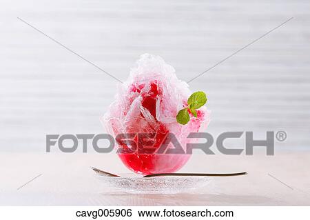Japanese style shaved ice View Large Photo Image Stock Photograph - Japanese style shaved ice. Fotosearch