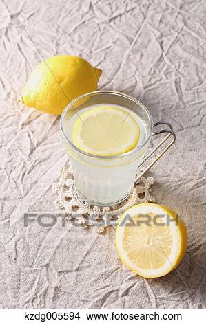Lemon water View Large Photo Image Picture - Lemon water. Fotosearch