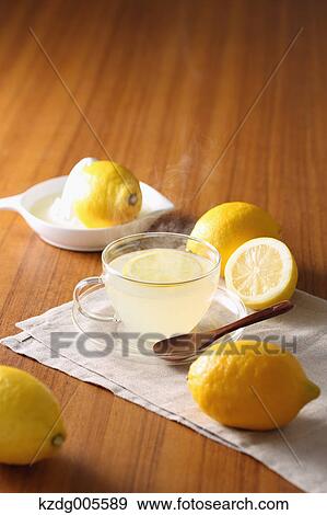 Lemon water View Large Photo Image Stock Photo - Lemon water. Fotosearch