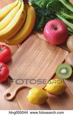 Picture - Mixed fruits and vegetables. Fotosearch