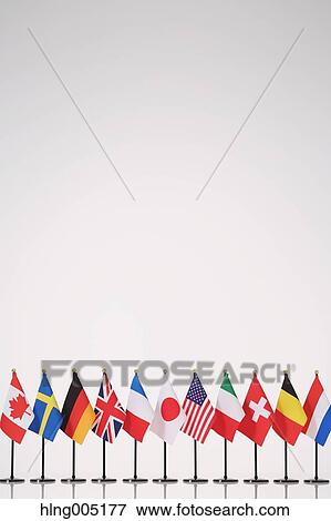 National flags on white background View Large Photo Image Stock Photo - National flags on white background. Fotosearch