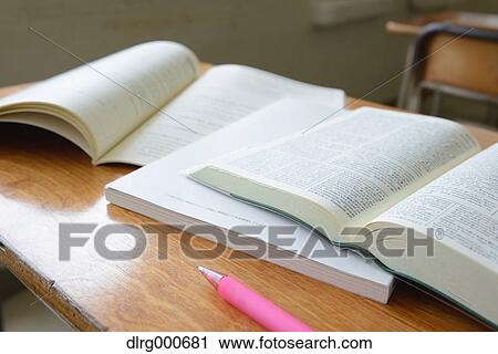 Notebook on school desk View Large Photo Image Stock Image - Notebook on school desk. Fotosearch