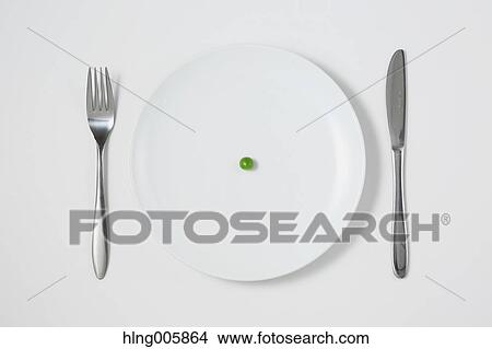Picture - Pea on a plate. Fotosearch