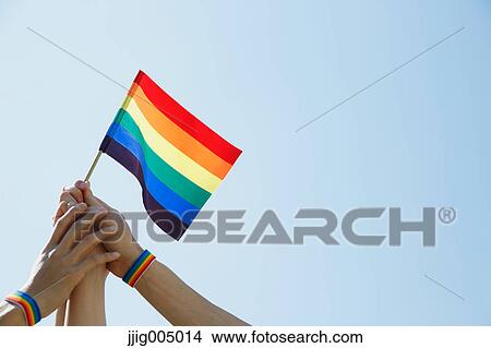 People with rainbow flags View Large Photo Image Picture - People with rainbow flags. Fotosearch