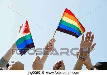 People with rainbow flags View Large Photo Image Stock Image - People with rainbow flags. Fotosearch