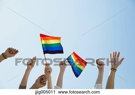 People with rainbow flags View Large Photo Image Stock Image - People with rainbow flags. Fotosearch