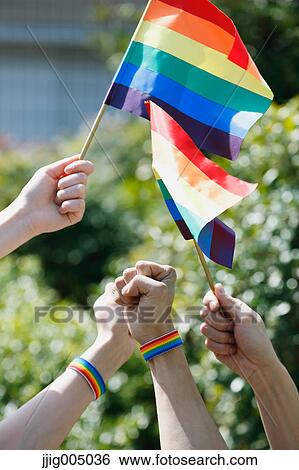 People with rainbow flags View Large Photo Image Stock Photograph - People with rainbow flags. Fotosearch