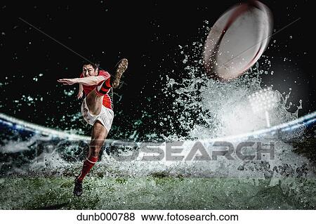 Portrait of Japanese rugby player kicking View Large Photo Image Stock Photo - Portrait of Japanese rugby player kicking. Fotosearch