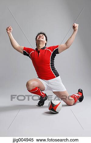 Portrait of Japanese rugby player cheering up View Large Photo Image Stock Photography - Portrait of Japanese rugby player cheering up. Fotosearch