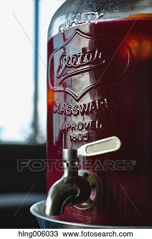 Stock Image - Pot of Sangria in a restaurant. Fotosearch