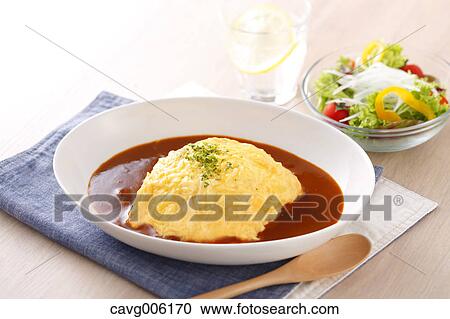 Rice Omelet View Large Photo Image Stock Image - Rice Omelet. Fotosearch