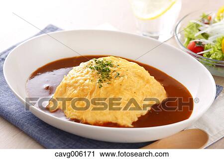Stock Image - Rice Omelet. Fotosearch