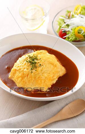 Stock Image - Rice Omelet. Fotosearch