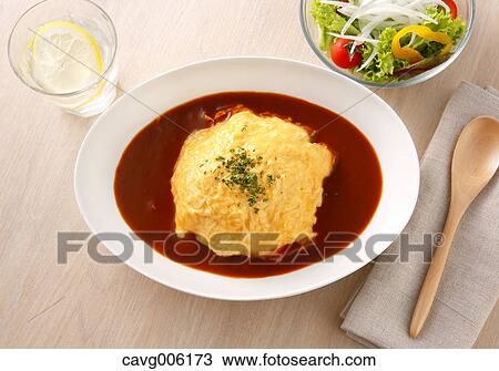 Rice Omelet View Large Photo Image Stock Image - Rice Omelet. Fotosearch
