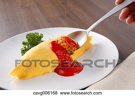 Stock Photo - Rice Omelet. Fotosearch