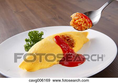 Rice Omelet View Large Photo Image Stock Photo - Rice Omelet. Fotosearch