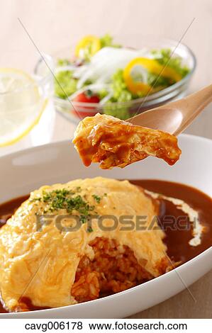 Stock Photo - Rice Omelet. Fotosearch