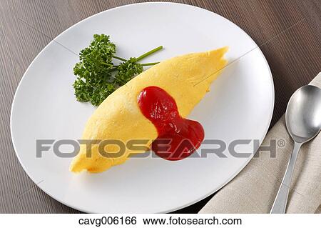 Rice Omelet View Large Photo Image Stock Photograph - Rice Omelet. Fotosearch