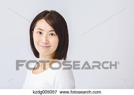 Stock Photo - Senior Japanese woman portrait. Fotosearch